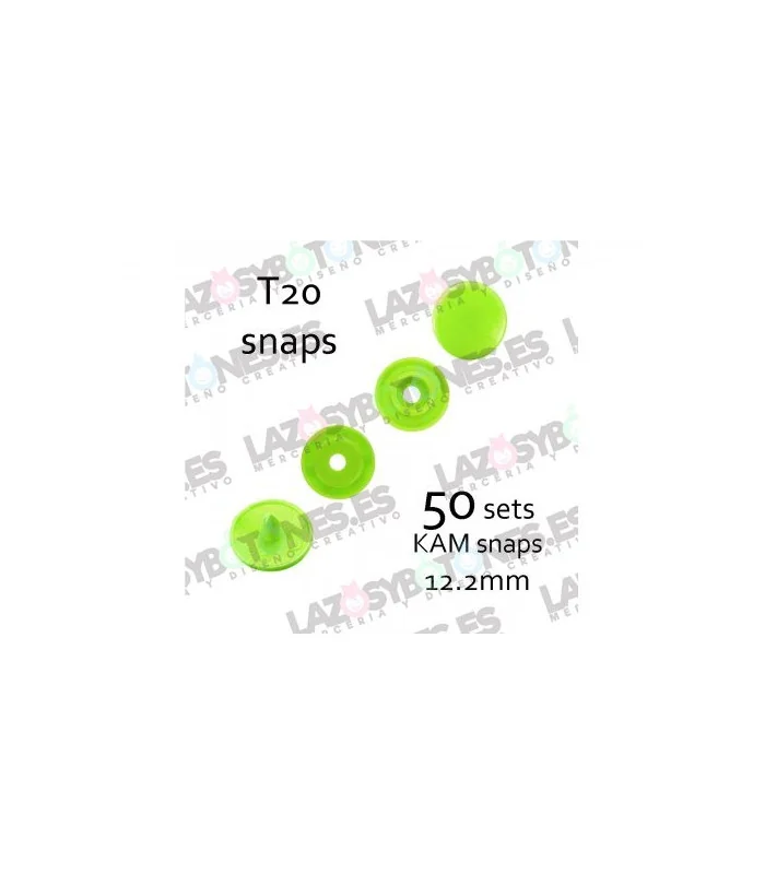 PACK de 50 SNAPS KAM - Verde Manzana