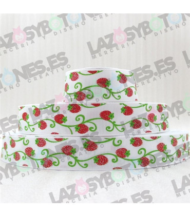 FRESAS BLANCO GLITTER 25MM