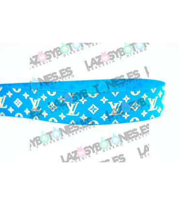 Louis Vuitton Azul Egeo/ORO 25MM