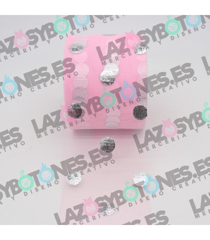 Tul plata - Rosa bebé 60mm