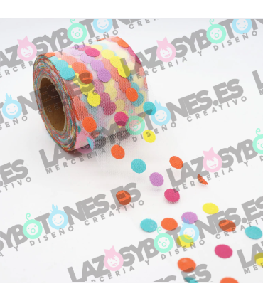 Tul lunares colores 60mm