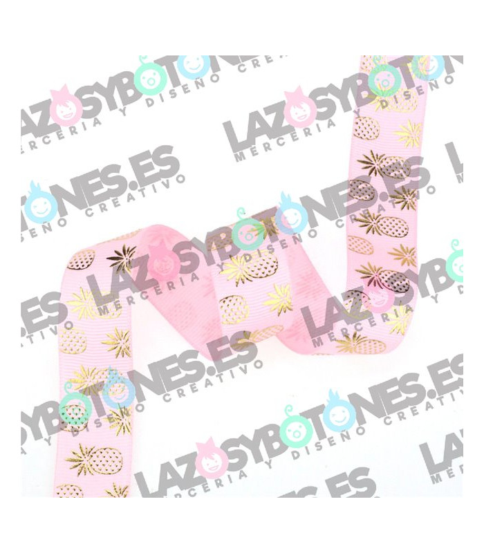 PIÑAS ROSA/DORADO 22MM