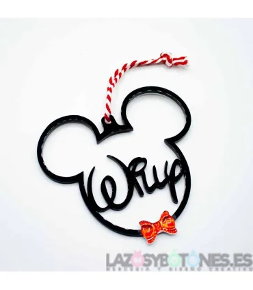 BOLA DE NAVIDAD - MOD. MICKEY PAJARITA GLITTER
