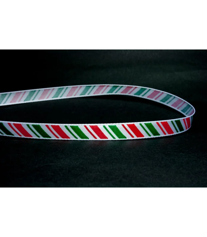 CINTA RAYAS CANDY CANES - 9MM