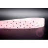 Cinta grosgrain lunares oro 25mm - Rosa Bebé