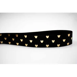 Cinta MICKEY MINNIE MOUSE Negro/oro 25mm