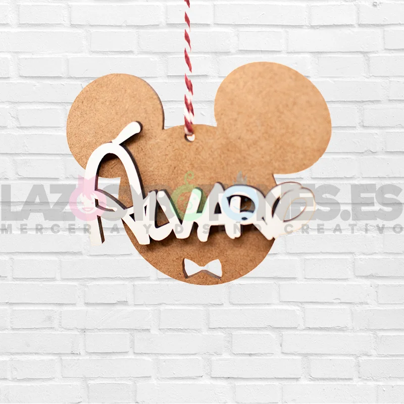 BOLA DE NAVIDAD MADERA - MOD. MICKEY 