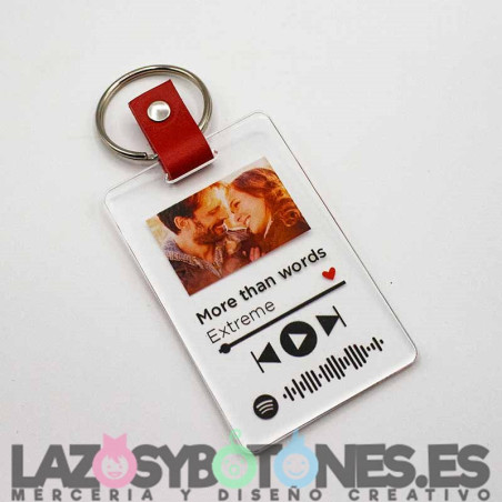 Llavero con foto - Canción Spotify