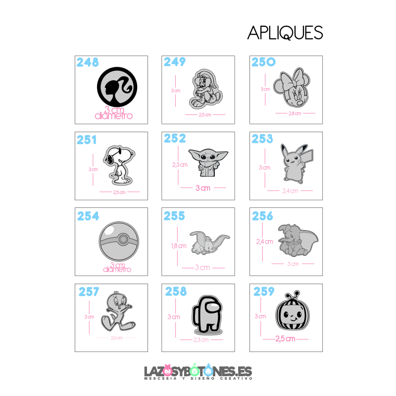 APLIQUE - RESINA PERSONAJES