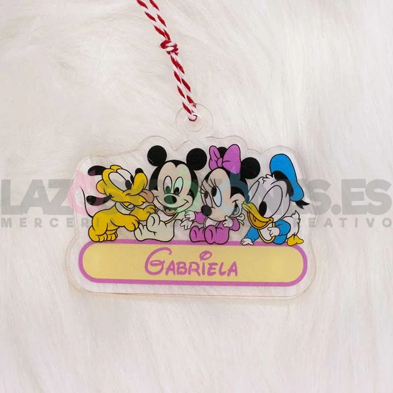 BOLA NAVIDAD PERSONALIZADA - MOD. MICKEY MINNIE BEBE