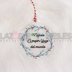 BOLA NAVIDAD PERSONALIZADA - MOD. CORONA NAVIDAD