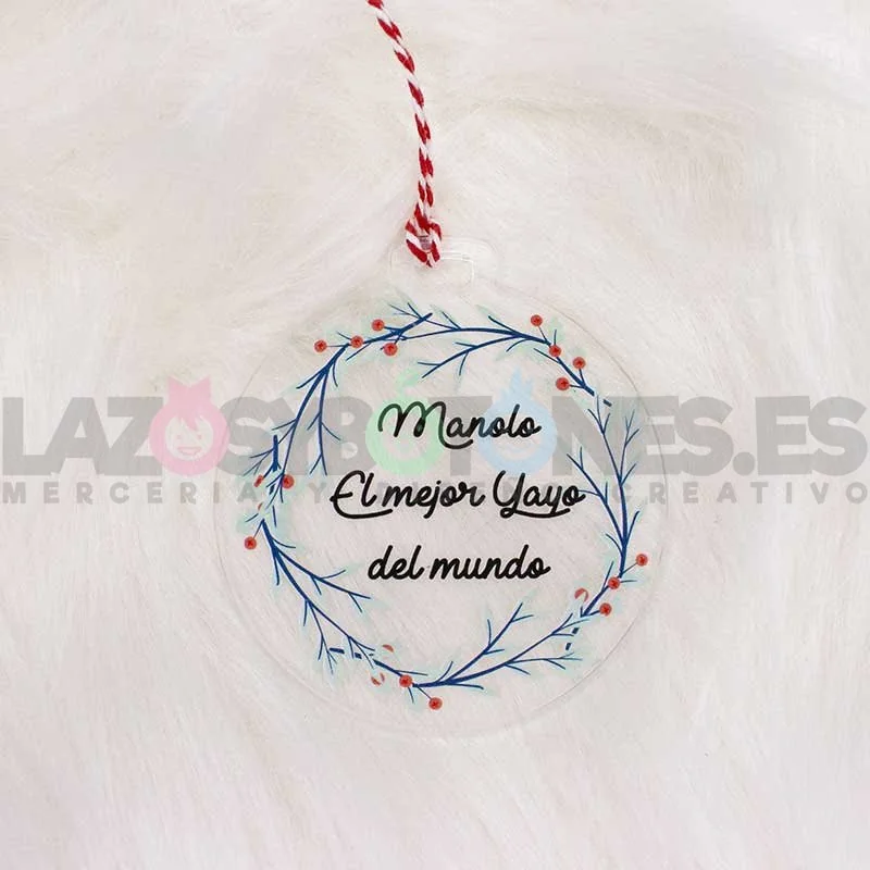 BOLA NAVIDAD PERSONALIZADA - MOD. CORONA NAVIDAD