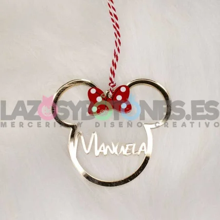 BOLA DE NAVIDAD - MOD. MINNIE LAZO ROJO