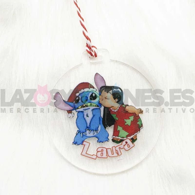 BOLA NAVIDAD PERSONALIZADA - MOD. LILO Y STITCH