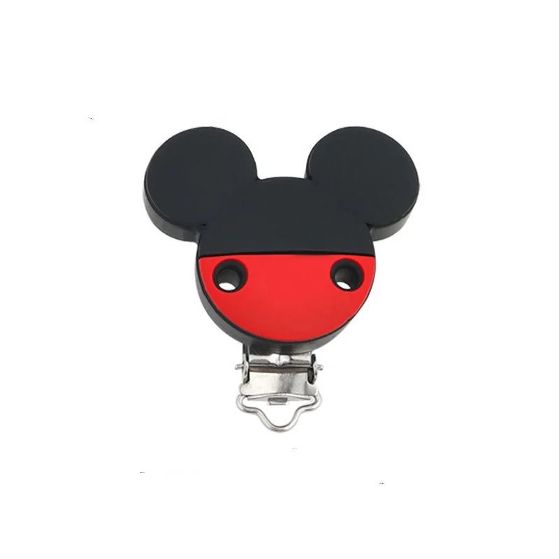 CHUPETERO DE SILICONA MICKEY ROJO