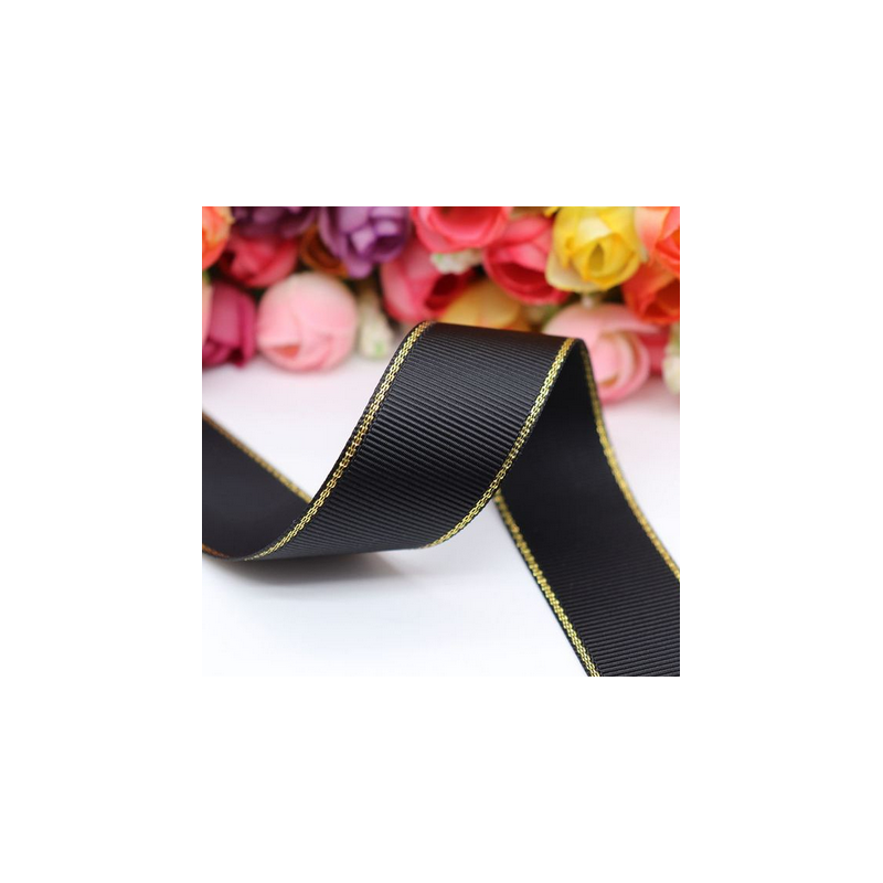 CCinta grosgrain HILO DORADO 38mm - Negro