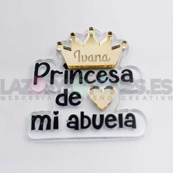 APLIQUE RESINA MOD. SOY LA PRINCESA DE PAPÁ, MAMÁ, TÍO, MADRINA, ETC APLIQUE RESINA MOD. SOY LA PRINCESA DE PAPÁ, MAMÁ, TÍO, MADRINA, ETC