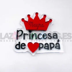 APLIQUE RESINA MOD. SOY LA PRINCESA DE PAPÁ, MAMÁ, TÍO, MADRINA, ETC APLIQUE RESINA MOD. SOY LA PRINCESA DE PAPÁ, MAMÁ, TÍO, MADRINA, ETC