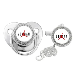 CHUPETE BRILLO PLATEADO  +  CADENA PERSONALIZADO