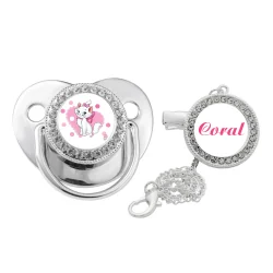 CHUPETE BRILLO PLATEADO  +  CADENA PERSONALIZADO