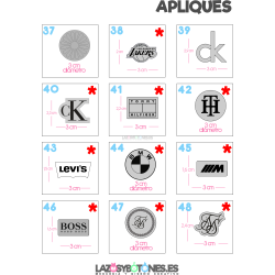 APLIQUE RESINA DOBLE -  LOGOS MARCAS