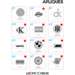 APLIQUE RESINA DOBLE - LOGOS MARCAS APLIQUE RESINA DOBLE - LOGOS MARCAS