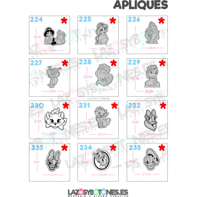 APLIQUE - RESINA PERSONAJES