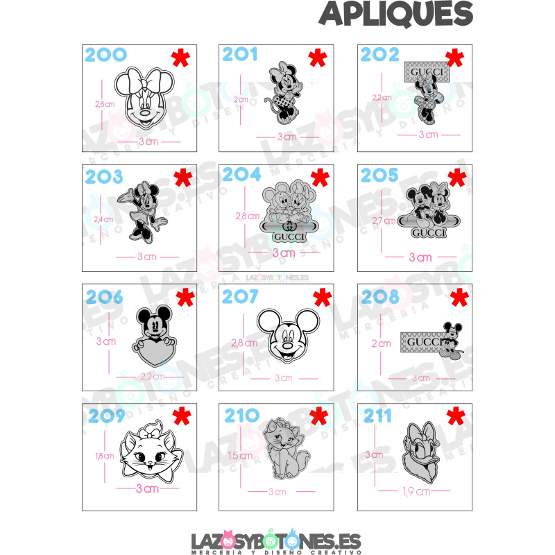 APLIQUE - RESINA PERSONAJES
