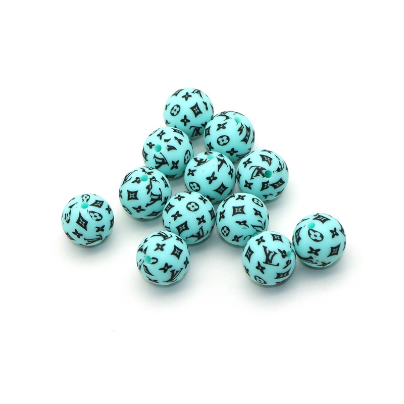 BOLA SILICONA LOUIS VUITTON AGUA - 15MM