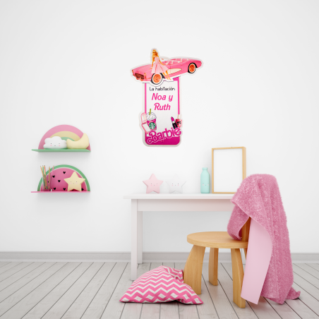 LETRERO DE MADERA - BARBIE