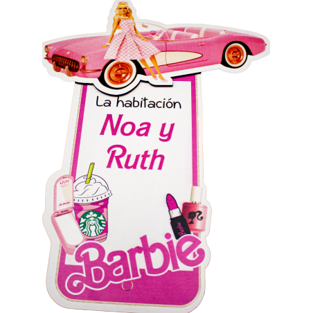 LETRERO DE MADERA - BARBIE