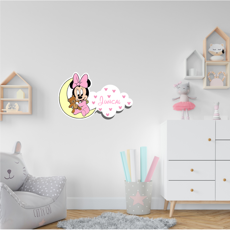 LETRERO DE MADERA - MINNIE BABY