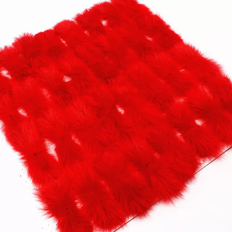 POMPONES de pelo sintético 7cm - Varios colores