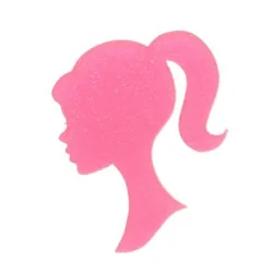 Resina Barbie  Glitter 38*45mm