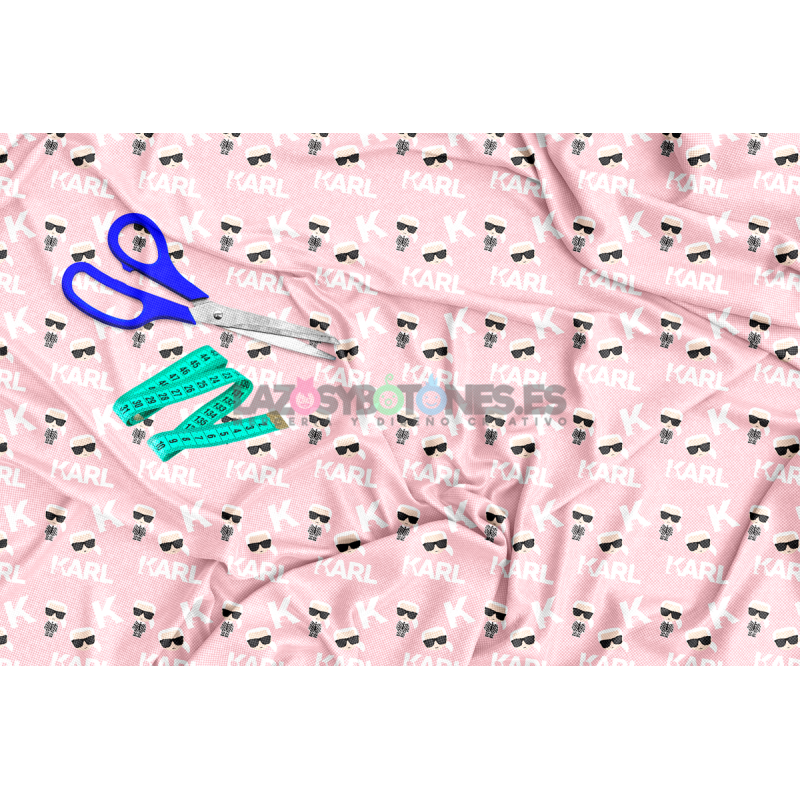 ¡PREVENTA!  Tela Karl Lagerfeld Rosa - 150cm/ancho