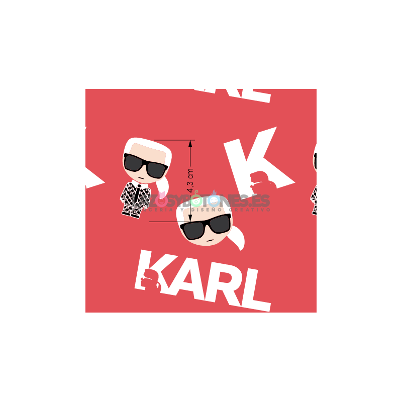 ¡PREVENTA!  Tela Karl Lagerfeld Rojo - 150cm/ancho