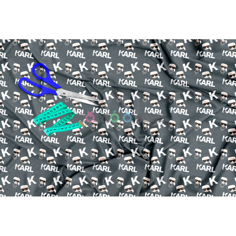 ¡PREVENTA!  Tela Karl Lagerfeld Gris - 150cm/ancho