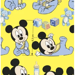 ¡PREVENTA! Tela Mickey Baby Amarillo - 150cm/ancho