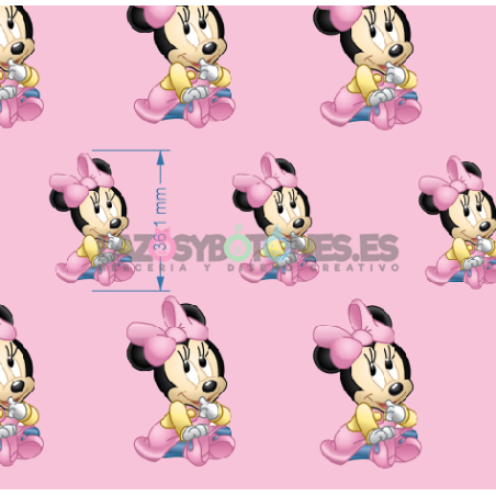 ¡PREVENTA! Tela Minnie Baby - 150cm/ancho