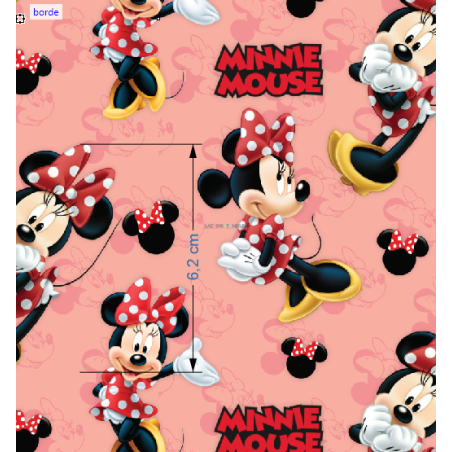 ¡PREVENTA! Tela Minnie Mouse 2 - 150cm/ancho