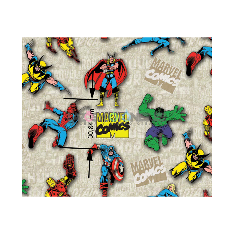 ¡PREVENTA! Tela Héroes Marvel - 150cm/ancho
