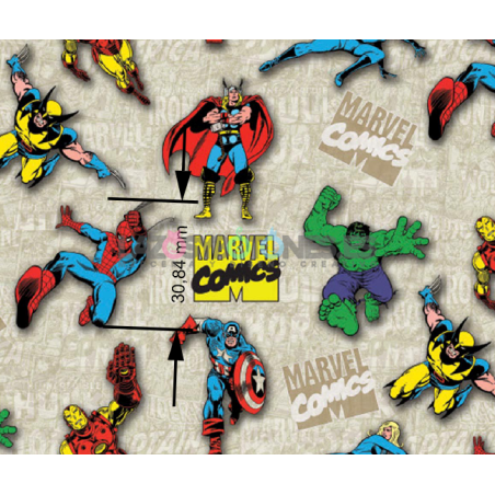 ¡PREVENTA! Tela Héroes Marvel - 150cm/ancho