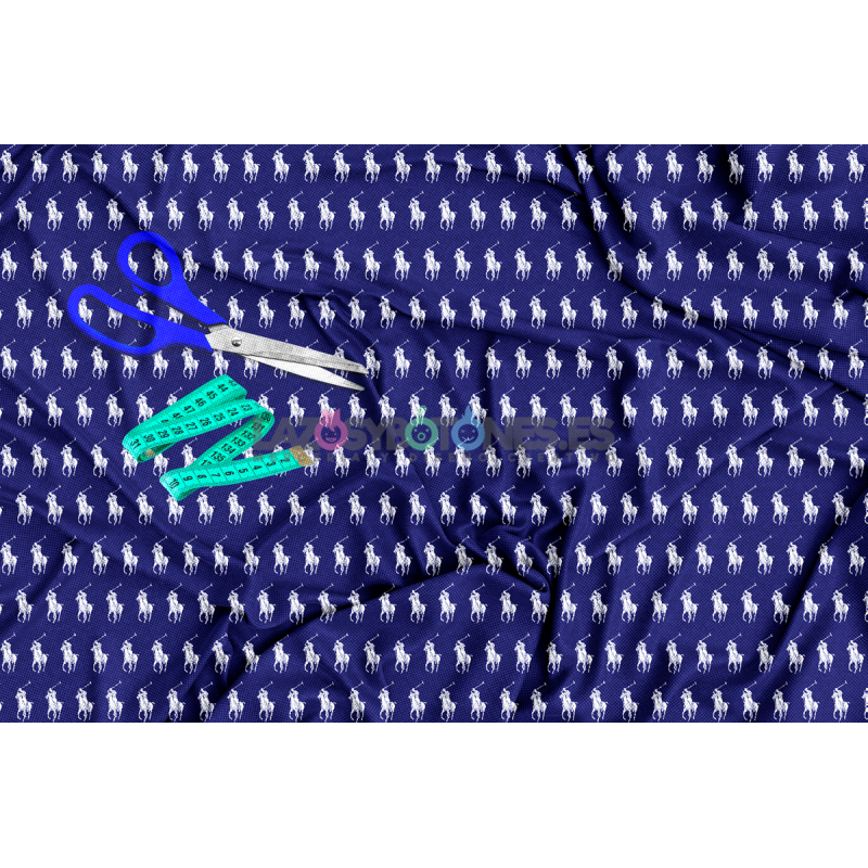 ¡PREVENTA! Tela Polo RL Marino/Blanco - 150cm/ancho