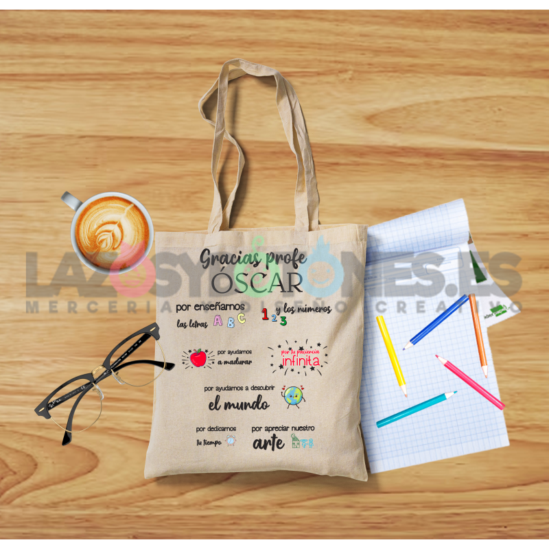 BOLSA PERSONALIZADA PROFESORES - MUNDO