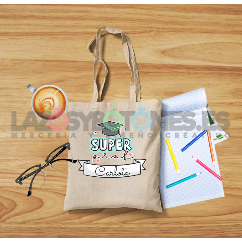 BOLSA PERSONALIZADA PROFESORES - PROFE BIRRETE