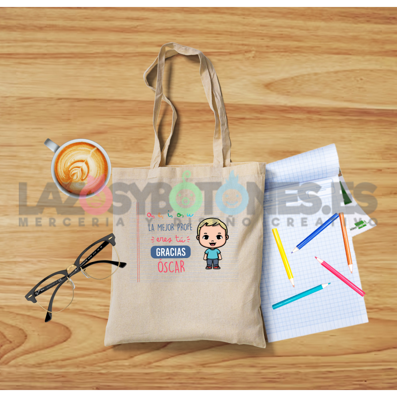 BOLSA PERSONALIZADA PROFESORES - EL MEJOR ERES TÚ
