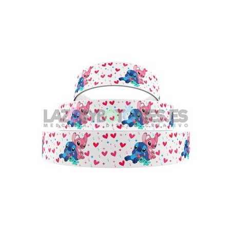 Cinta STITCH CORAZONES 25mm