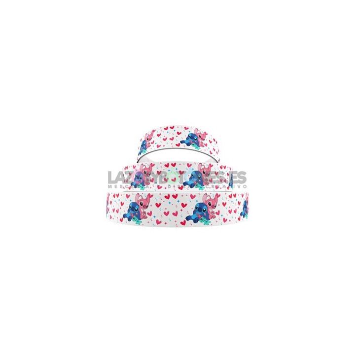 Cinta STITCH CORAZONES 25mm