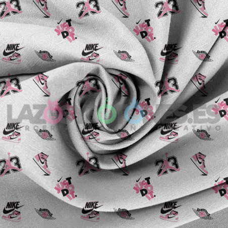 Tela Nike Jordan Blanco/rosa - 150cm/ancho