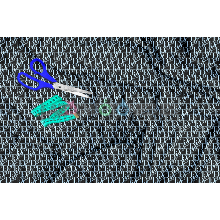 Tela Dior Negro/azul - 150cm/ancho